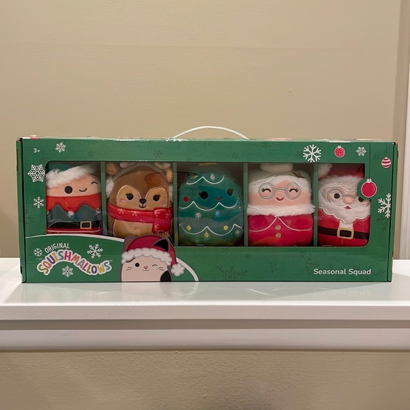2022 Christmas Charity Set Affect3d Charity Event Squishmallows Other New 4 Christmas Seasonal Squad 5 Piece Boxed